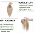 thumbnail image 4 of MY-LADY Hair Toppers for Women Real Human Hair with Bangs 3 Clip In Remy Topper Hairpiece for Thin Hair Natural Looking Hair Extensions 14inch #18P613 Ash Blonde & Bleach Blonde, 4 of 8