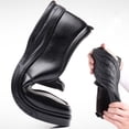 thumbnail image 5 of Quealent Adult Men Shoes Casual Mens Shoes Leather Fashion Men'S Breathable Comfortable Business Slip On Work Mens Slip On Casual Shoes Leather Black 8.5, 5 of 5