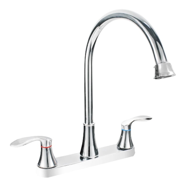 SOLVEX Mezcladora para Fregadero, Llaves para Fregadero de Cocina, Grifo de Cocina, Grifo de Cuerpo Principal de Latón, Llave para Fregadero de Acero Inoxidable, Acabado Cromado, SP-80008