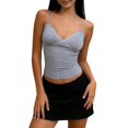 thumbnail image 2 of Tank Tops Women Women's Removable Pads Thin Strap Sleeveless Camisole Camisoles for Women Blue One Size, 2 of 4