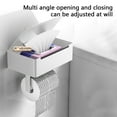 thumbnail image 6 of Toilet Paper Holder under $5! kkbbma Wall Mounted Toilet Paper Holder with Shelf, Bathroom Tissue Dispenser with Wipes Storage, Adhesive or Screw Mount Bath Organizer, 6 of 6