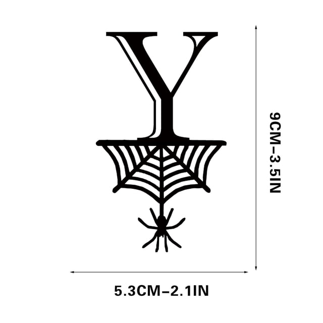 Halloween 26 Letter Decoration Hang Tag, Spider Hang Tag