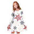 thumbnail image 1 of LUOGENLI Robe Enfants Tout-Petits Filles Arbres de Noël Imprimé Cerf Manches Longues Fête Robe Princesse Robe Maxi pour Filles 2025 Blanc 4-5 Ans, 1 of 5