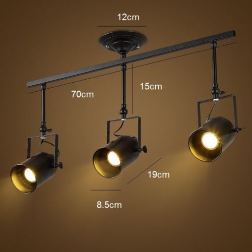 Vintage Industrial Ceiling Light LED Spot Light Chandelier Pendant Lamp Lighting Fixture for Kitchen Island Livingroom Shop Bar