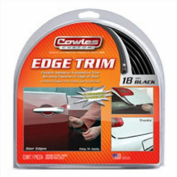 Cowles Ensemble de Protection de Bord de Porte T5605 Simple; Longueur 18 Pieds x Largeur 3/8 Pouce; Chromé; Plastique PVC