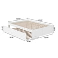 thumbnail image 7 of AFI Concord Queen Solid Wood Platform Bed with Footboard & Twin-XL Trundle, White, 7 of 7
