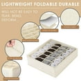 thumbnail image 2 of Tutuviw Underwear Drawer Organizer Foldable Sock Container Soft Fabric Sock Holder Storage Organizer for Underwear Socks Panties Ties Lingerie(Beige-24 Cells), 2 of 8
