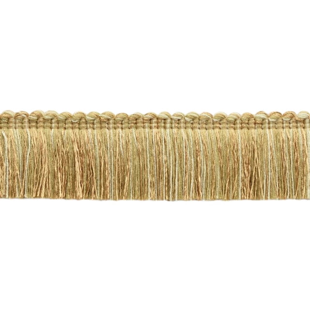 Shell, Camel Beige, Oak Brown Duke Collection Brush Fringe 1 3/4 inch Long Style# 0175DKB Color: Barley - N04 (Sold by The Yard)