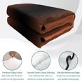 thumbnail image 4 of Twin Quilt Set 68''x86'', Orange Black Ombre Lightweight Summer Bedspread Coverlet Set with 2 Pillow Shams, Modern Gradient Abstract Art Breathable All Season Quilt Bedding for Dorm/Bedroom, 4 of 9