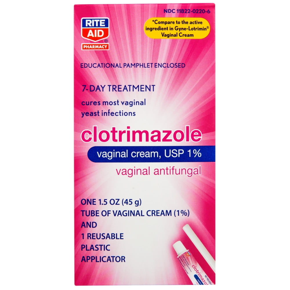 Rite Aid Brand Clotrimazole Vaginal Antifungal Cream For Yeast