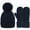 Navy(Hat+Gloves), variant on Whiteleopard Women's Winter Gloves Warm Lining Mittens- Cozy Wool Knit Thick Gloves Novelty Mittens Cold Weather