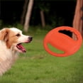 thumbnail image 3 of Dog Flying Disc Toy,Rubber Dog Bite Resistant Outdoor Training Fetch Sound Maker Float Pet Toy,Tough Training Flying Disc Play To, 3 of 5