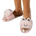 thumbnail image 3 of Aayomet Women's Slippers Fluffy Winter House Print Shoes Indoor and Outdoor,Pink 37, 3 of 5