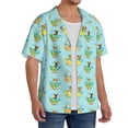 thumbnail image 4 of Cauagu Doggy In Bubble Bath Men's Short Sleeve Button Down Hawaiian Shirt for Men Bowling Shirts Casual Summer Beach Shirt,Small, 4 of 6