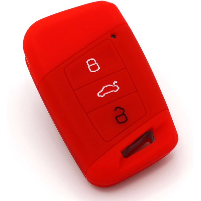 ZHAOCHENG The Big Red Finest - Funda VD de Silicona para Llave de Coche de 3 Botones Rosa Fluorescente