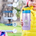 thumbnail image 5 of Kids Insulated Water Bottle - Kuromi And My Melody 16.9 Oz Stainless Steel Travel Bottle with Straw, Double Wall Vacuum Insulated Water Bottles for Boys Girls, 5 of 7