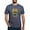 Heather Navy, variant on - Pi Alpha Phi Colored Crest T Shirt - Mens Tri-blend T-Shirt