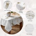 thumbnail image 5 of Orange Eucalyptus Coastal Table Cloth Waterproof Tablecloths, Beach Starfish Conch Tablecloth Dining Table Cover for Kitchen Party Tabletop Outdoor, Rectangle Tablecloth 60x84 Inch, 5 of 9