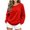 Red, variant on Tqcoqu Off the Shoulder Fuzzy Fleece Pullover Tops for Women, Long Sleeve Solid Color Loose Casual Warm Top, 2026 Fall Winter Fashion Clothes