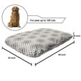thumbnail image 2 of Grid Pet Bed, Geometric Triangles Lattice Pattern Abstract Monochrome Simple Tile Ornament, Chew Resistant Pad for Dogs and Cats Cushion with Removable Cover, 24" x 39", Black and Cream, by Ambesonne, 2 of 4