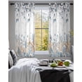 thumbnail image 3 of Blue Beige Coastal Sheer Curtains 54 Inch Length 2 Panels Set for Living Room/Bedroom, Beach Starfish Summer Eucalyptus Kitchen Curtains Grommet Semi-Sheer Curtains Drapes Window Treatments 42"x54"x2, 3 of 7