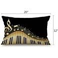 thumbnail image 2 of Throw Pillow Cover Old Vintage Abstract Piano and Music Note Decorative Pillow Case Home Decor 20x12 Inches Pillowcase, 2 of 6