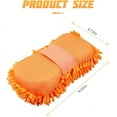 thumbnail image 2 of Car Wash Mitt, Double-Sided with Chenille ,Sponge Washing Tools for Truck, SUV, RV, Boat, and Motorcycle, Great for Everyday Cleaning (yellowish green）, 2 of 5