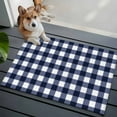 thumbnail image 6 of Navy Blue Check Entryway Rug 2x3 Area Rug Washable Indoor Doormat Small Bathroom Rugs Non-Slip Low Pile Accent Throw Rugs Farmhouse Buffalo Plaid Blue Floor Carpet for Kitchen Bedroom Entrance, 6 of 8