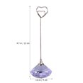 thumbnail image 4 of 3PCS Heart Iron Wire Note Photo Memo Holder Crystal Diamond Base Place Paper Holders Clips for Home Decor Party (Purple), 4 of 8