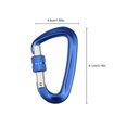 thumbnail image 3 of Yuarrent Mosquetón al aire libre anillo en D montañismo mosquetón hebilla de aluminio reutilizable de emergencia llavero equipo negro Ropa Deportiva, Zapatos Azul oscuro Yuarrent OD020396-02, 3 of 6