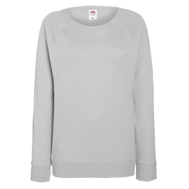 Fruit OF The Loom- Sudadera ligera y ajustada de mangas ranglán para mujer (Gris)