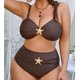 thumbnail image 5 of Tankini de verano para mujer, bikini deportivo con aros y almohadillas para el pecho, traje de baño dividido de dos piezas, tankinis para mujer, traje de baño de 2 piezas para mujer, trajes de baño pa, 5 of 8