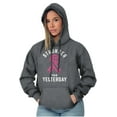 thumbnail image 5 of Stronger Than Yesterday Breast Cancer Hoodie Sweatshirt Women Brisco Brands X, 5 of 6
