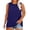 Navy, variant on Women's Plus Size Sleeveless Crew Neck Tank Top Loose Fit Summer Casual