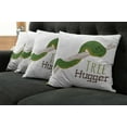 thumbnail image 5 of Ambesonne Funny Throw Pillow Cover 4 Pack, Cartoon Snake Mascot Love, 18", Green Navy Ecru, 5 of 5