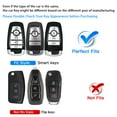 thumbnail image 2 of for Ford Key fob Cover,TPU Car Key Case Protector with Keychain Compatible with 2017 2018 2019 Ford Fusion F150 F250 F350 F450 F550 Edge Explorer Escape Mustang 3/4/5 buttons Smart Key, 2 of 6