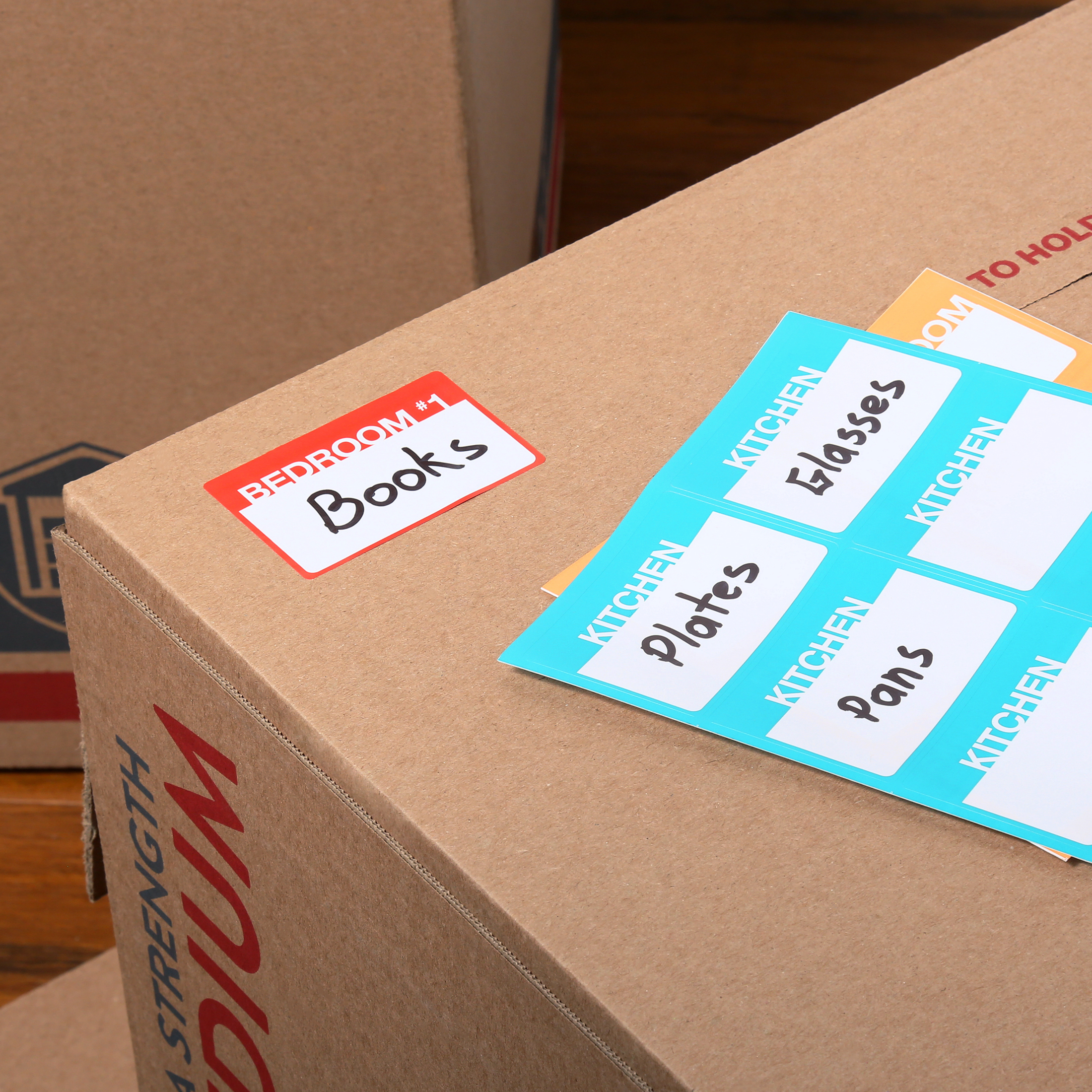 Color Coded Moving Packing Stickers – 16 Labels Per Sheet, 320 Total – For Easy Organization
