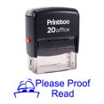 thumbnail image 1 of Printtoo PLEASE PROOF READ Self Inking Rubber Stamp Office Stationary Stamp-Blue, 1 of 1