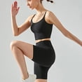 thumbnail image 2 of Correa delgada Yoga sujetador Pure Color U Back Crop Camisole Top para deportes con almohadilla extraíble en el pecho, 2 of 6