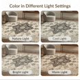 thumbnail image 7 of ODIKA 5'x7' Washable Area Rug Oushak Vintage Medallion With Distressed Floral Corner Motifs for Guest Room, Lounge, Apartment, Non-Slip Low Profile, Stain Resistant, 7 of 7
