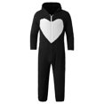 thumbnail image 3 of hotojiny Mens Womens Fuzzy Jumpsuit Winter Fleece Sherpa Pajamas Hoodie Unisex Cute Heart Romper Sleepwear with Pockets, 3 of 4