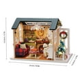 thumbnail image 2 of Kit de casa de muñecas en miniatura de Navidad DIY Kit de sala de casa de madera 3D realista Mini co Tomshoo  Casa de muñecas de bricolaje, 2 of 7