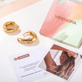 thumbnail image 6 of VEEDOFA Small Chunky Gold Hoop Earrings for Women, Gold Plated Lightweight Huggie Hoops, 6 of 6