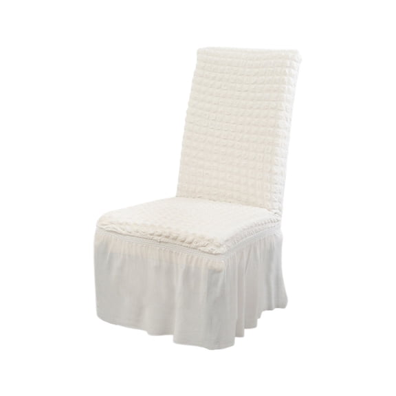 Qholemyo Elastic Fabric Stretch Chair Covers Four Season All Inclusive Dining Chair Slipcovers Dining Room Study Dirt Proof Seat Covers