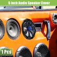 thumbnail image 2 of Unique Bargains 5' Car Speaker Grills Cover Round 5 Inch Audio Subwoofer Protector with Mounting Screws ABS Black, 2 of 8