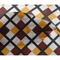 thumbnail image 4 of oneOone Viscose Chiffon Maroon Fabric Argyle Check Craft Projects Decor Fabric Printed By The Yard 42 Inches Wide, 4 of 4