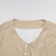 thumbnail image 4 of Mens Botón Camisa Color Sólido Cuello en V Manga Corta Sobredimensionado Transpirable Cardigan Superior, Largo Cardigan Hombres Desgaste Deportivo Casual, 4 of 8