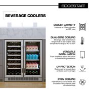 Edgestar Cwb2886fd 30 Wide 28 Bottle Built-In Dual Zone Beverage Center - Stainless Steel