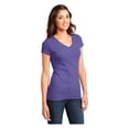 thumbnail image 4 of District Women's Short Sleeve Juniors Very Important V-Neck T-Shirt Heathered Purple 4X-Large, 4 of 4