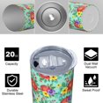 thumbnail image 4 of Pioneer Flower Floral Print Pattern 20oz Skinny Tumbler with Straw & Lid, Double Wall Vacuum Insulated Cup, Leak-Proof, Cup Holder Friendly, Hot 6H Cold 12H, 4 of 6